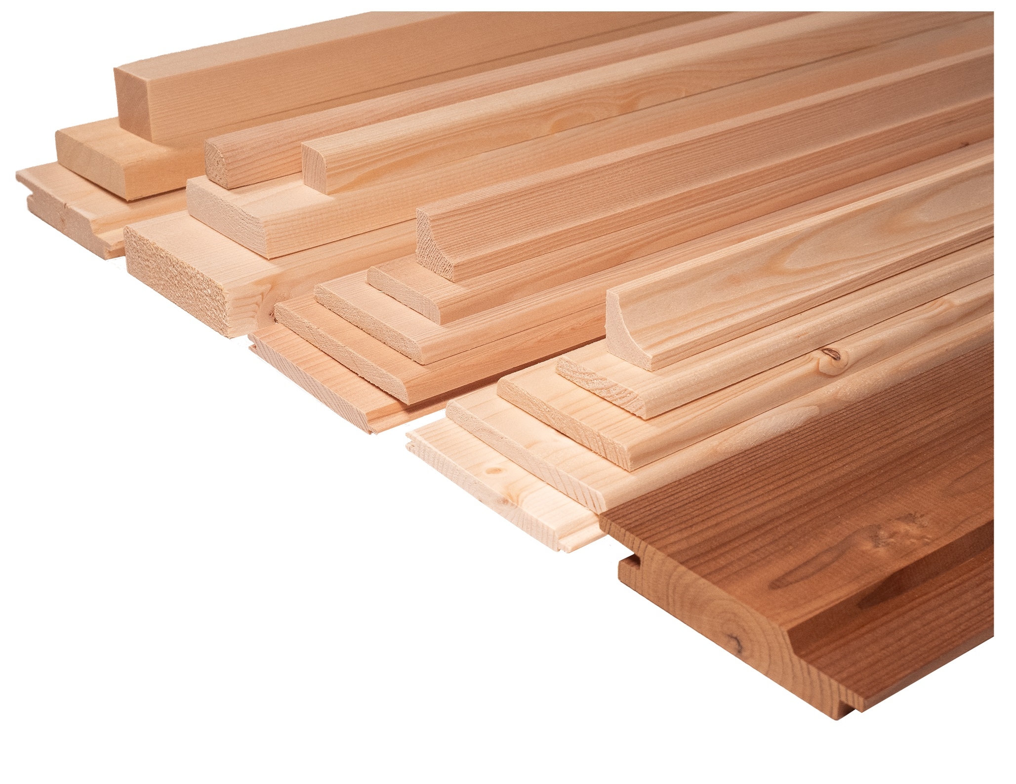 Panche e altri materiali da costruzione per sauna