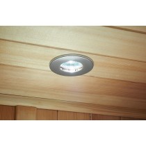 Luzes spotlight cromadas de 12V para sauna tradicional finlandesa, biosauna e banho turco - IP65 