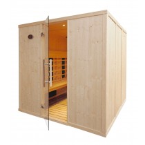 Sauna ad infrarossi professionale da 4 posti - IR3030 con panca ad L